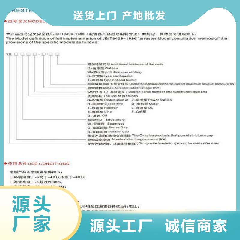 金属氧化物避雷器YH10WZ-51/134【羿振电气】