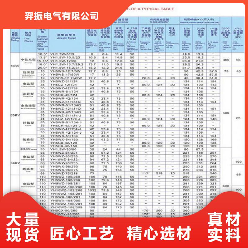 金属氧化物避雷器HY1.5W-31/81