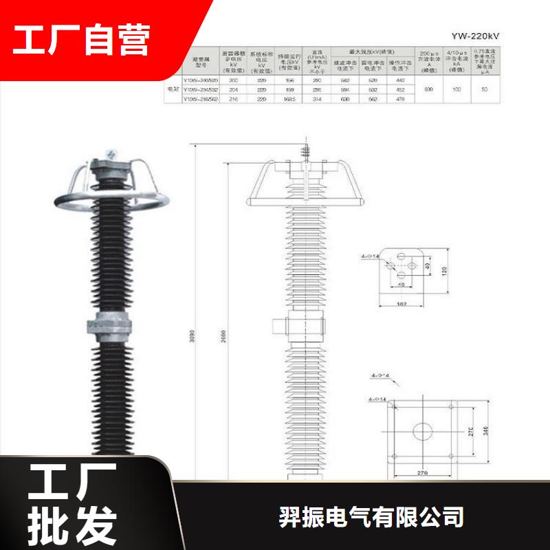 复合绝缘氧化锌避雷器YH10W-51/134G【羿振电气】