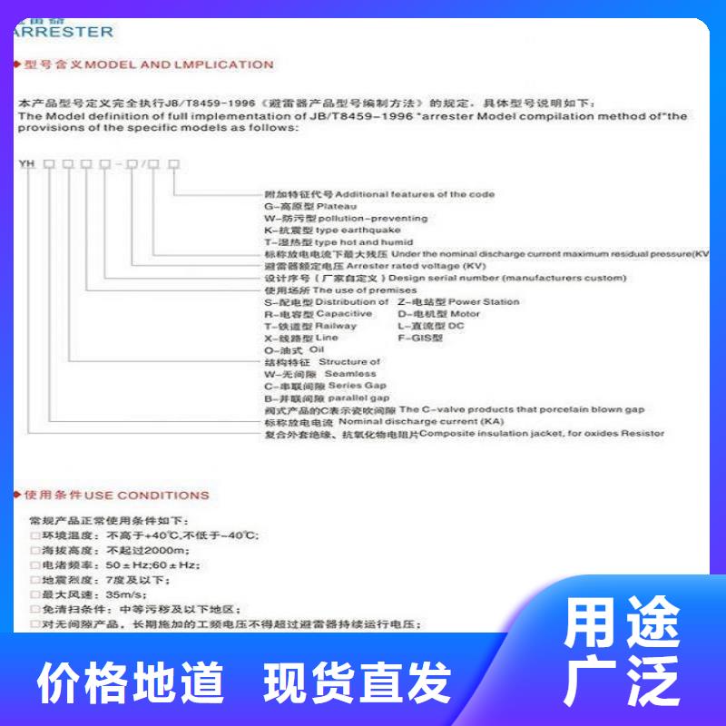 避雷器Y10W1-96/238【羿振电气】