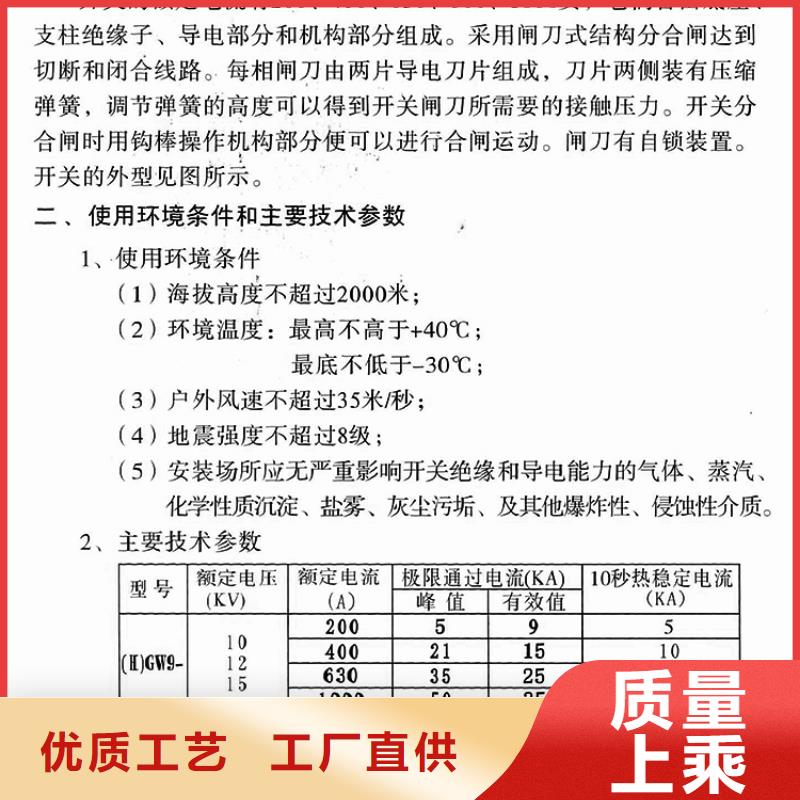 HGW9-10KV/1000高压隔离开关