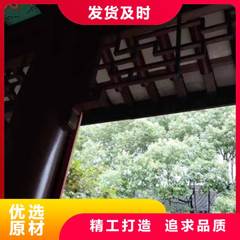 防腐木古建亭子来厂考察